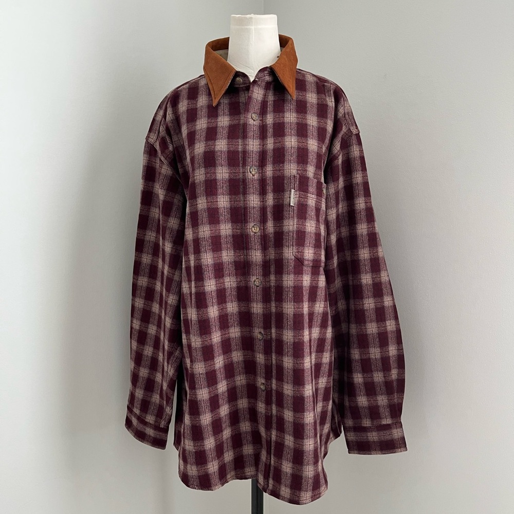BNWT Woolrich Washable Wool Men's Griffin Plaid Button Up Shirt size XL